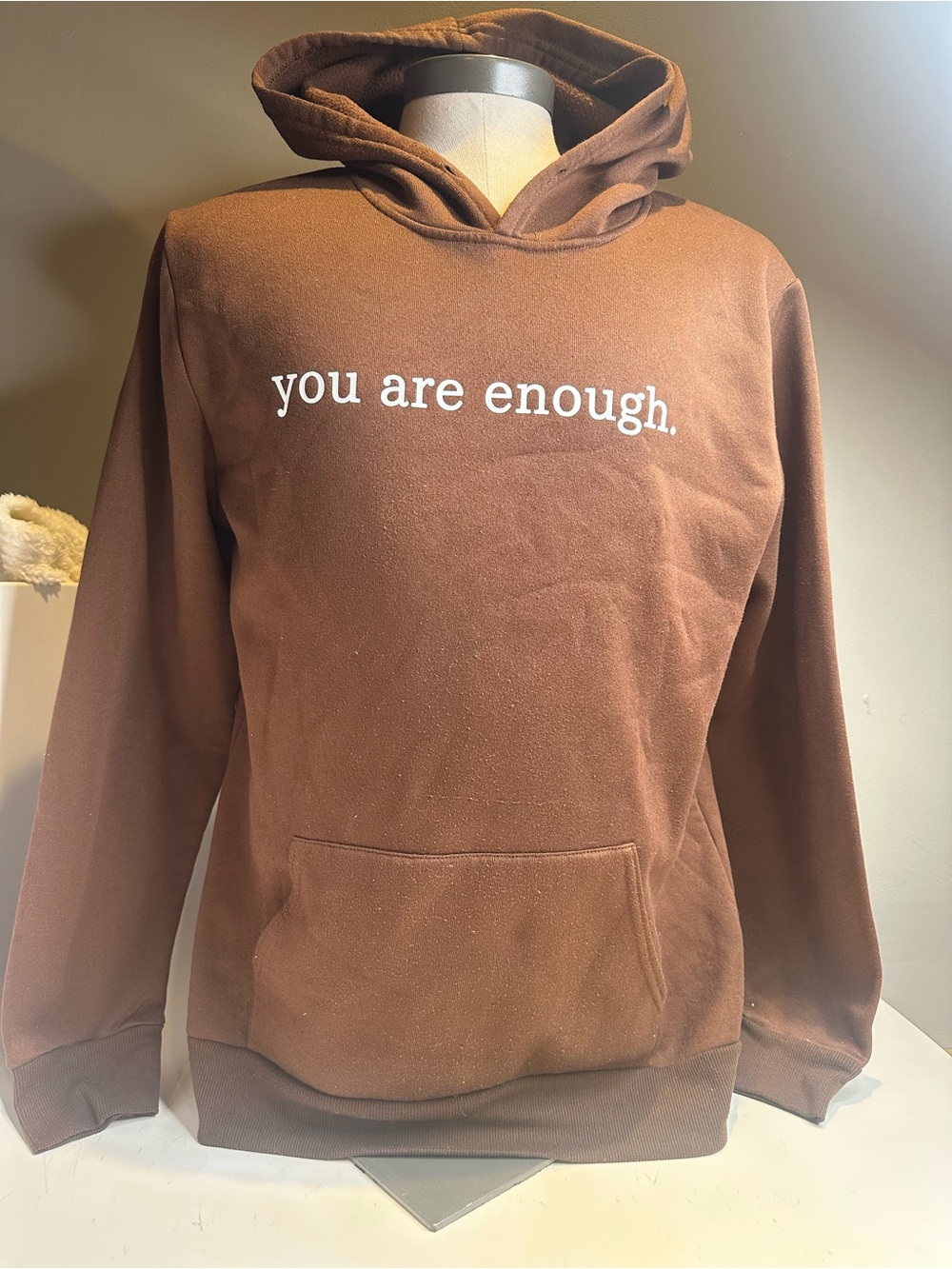 You Are Enough Brown Affirmation Hoodie